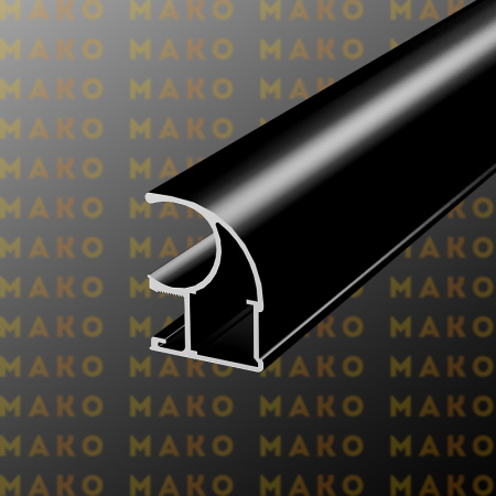 Профиль вертикальный асимметричный MS125 Черный матовый (A15)